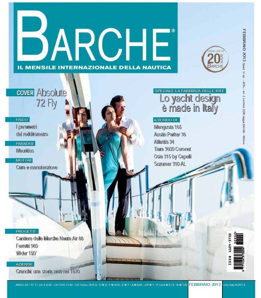 Barche magazine tells about luxury wine with gold Primo Cuore d'Oro